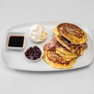 Triple Pancakes with Bacon
